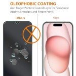 AOKUMA iPhone 15/15 Pro Tempered Glass Screen Protectors