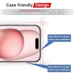AOKUMA iPhone 15/15 Pro Tempered Glass Screen Protectors