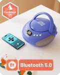 Bluetooth CD Boombox with FM Radio and Headphone Jack