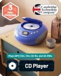 Bluetooth CD Boombox with FM Radio and Headphone Jack