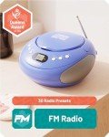Bluetooth CD Boombox with FM Radio and Headphone Jack