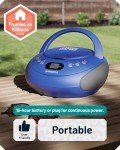 Bluetooth CD Boombox with FM Radio and Headphone Jack