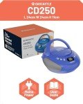 Bluetooth CD Boombox with FM Radio and Headphone Jack