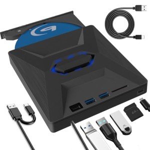 7-in-1 External Blu-ray Drive for Laptop & Mac
