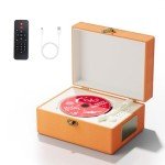 Yintiny Orange Music Box CD Player with Speakers