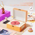 Yintiny Orange Music Box CD Player with Speakers