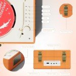 Yintiny Orange Music Box CD Player with Speakers