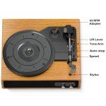 Bluetooth Vinyl Record Player with Built-In Speakers