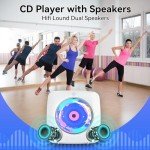 Kegaudio Bluetooth CD Player with Speakers & Remote