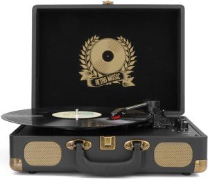 Bluetooth Vinyl Record Player - Portable Vintage Suitcase