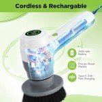 WORKPRO Handheld Electric Cleaning Brush with LED Display