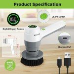 WORKPRO Handheld Electric Cleaning Brush with LED Display