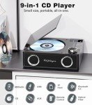 Bluetooth CD Player with Remote and Dual Speakers