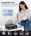 Bluetooth CD Player with Remote and Dual Speakers