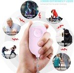 Pink Personal Safety Alarm with LED Flashlight