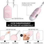 Pink Personal Safety Alarm with LED Flashlight