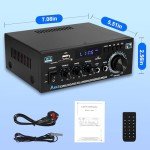 Bluetooth HiFi Audio Amplifier with Remote Control