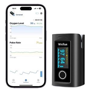 ViATOM Bluetooth Pulse Oximeter with Offline Storage