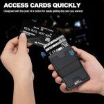 Slim RFID Blocking Metal Wallet for Men - Black