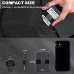 Slim RFID Blocking Metal Wallet for Men - Black