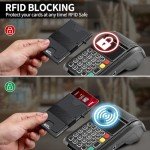 Slim RFID Blocking Metal Wallet for Men - Black