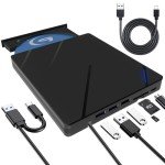 Portable 7-in-1 External Blu-ray Drive with USB