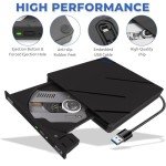 Portable 7-in-1 External Blu-ray Drive with USB