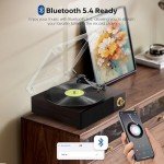 FYDEE Bluetooth Vinyl Record Player with Speakers