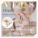 Sunflower Fidget Ring for Anxiety Relief - Silver