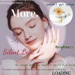 Sunflower Fidget Ring for Anxiety Relief - Silver