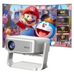 360° Adjustable Smart Mini Projector with WiFi 6