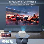 360° Adjustable Smart Mini Projector with WiFi 6