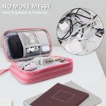 Waterproof Travel Gadget Organizer Bag - Pink