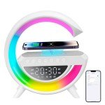 Wireless Charging Alarm Clock with RGB Lamp