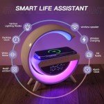 Wireless Charging Alarm Clock with RGB Lamp