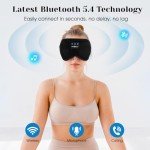 Bluetooth Sleep Headphones Eye Mask for Travel
