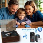 Retro Portable CD Player with Bluetooth & Remote