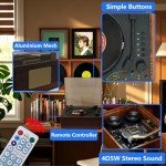 Retro Portable CD Player with Bluetooth & Remote