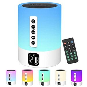 Bluetooth Speaker Night Light with Alarm Clock