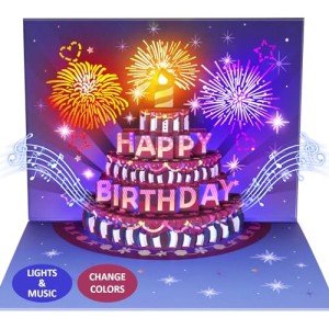 Pop-Up Birthday Card with Lights & Sound