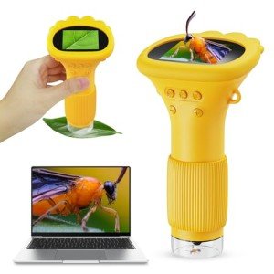 Pocket Mini Microscope with 2" Screen and 200x Zoom