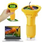 Pocket Mini Microscope with 2" Screen and 200x Zoom