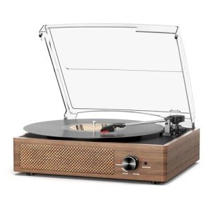 Bluetooth Vinyl Record Player with Built-in Speakers