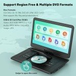 17.5" Portable DVD Player with Large Swivel Screen