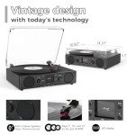 VinylsLink Record Player with Built-in Speakers