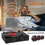 VinylsLink Record Player with Built-in Speakers