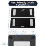 Smart Body Weight Scales with App Sync and LED