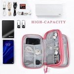Simpolor Double-Layer Cable Organizer Bag - Pink