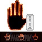 Funny Middle Finger LED Car Light with Remote