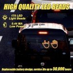 Funny Middle Finger LED Car Light with Remote
